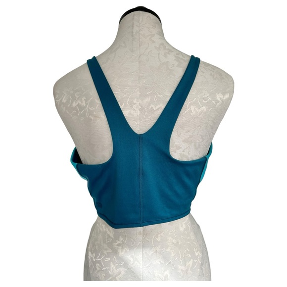 All in Motion Sports Bra Racerback Longline Light Support Two Tone Teal Size XXL - Picture 3 of 10